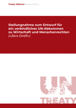 Cover Treaty Alliance Zero Draft Stellungnahme