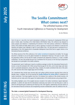 Cover of the brieifing paper: The Sevilla Commitment: What comes next?