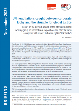 Cover UN negotiations caught between corporate,lobby and the struggle for global justice