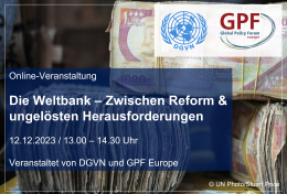 Weltbank-Event DGVN GPF