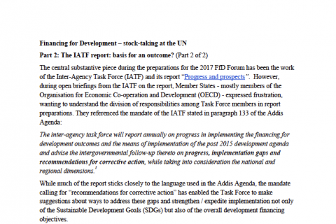 Cover Financing for Development- stock-taking at the UN| Part 2
