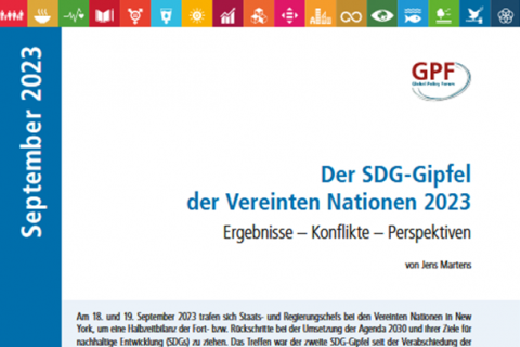 Cover Briefing SDG-Gipfel