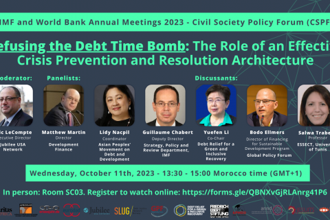 Flyer Debt Event at IMF Annual Meetings 2023